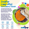 SODAPUP EMAT ENRICHMENT LICK MAT CAMP WITH SUCTION CUPS ORANGE 8"