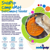 SODAPUP EMAT ENRICHMENT LICK MAT CAMP WITH SUCTION CUPS ORANGE 8"