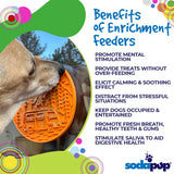 SODAPUP EMAT ENRICHMENT LICK MAT CAMP WITH SUCTION CUPS ORANGE 8"