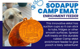 SODAPUP EMAT ENRICHMENT LICK MAT CAMP WITH SUCTION CUPS ORANGE 8"