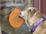 SODAPUP EMAT ENRICHMENT LICK MAT CAMP WITH SUCTION CUPS ORANGE 8"