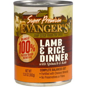 Evanger's Super Premium Wet Dog Food Lamb & Rice