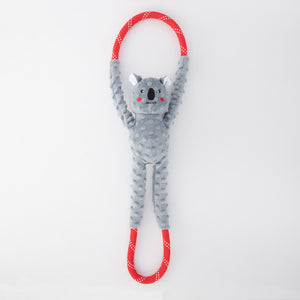 ZippyPaws RopeTugz Dog Toy Koala, Grey